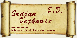 Srđan Dejković vizit kartica